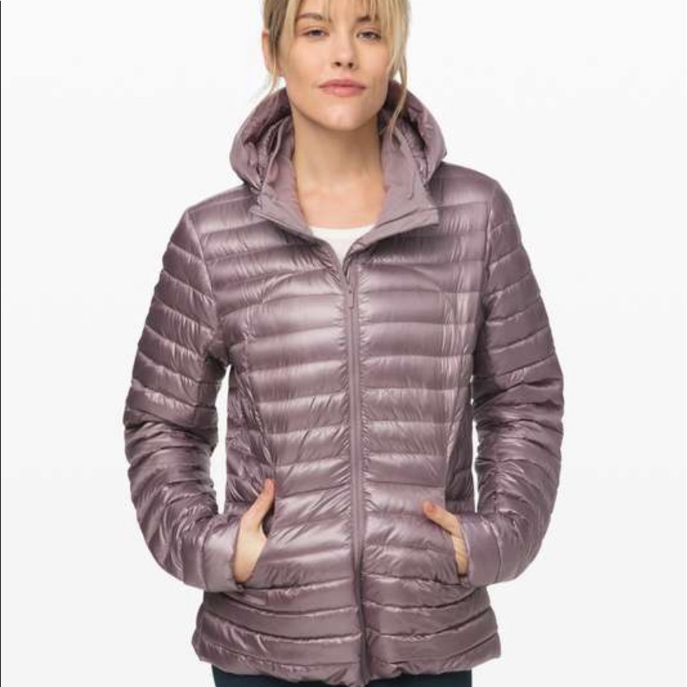 Mauve puffer lululemon jacket size 2 misty mocha